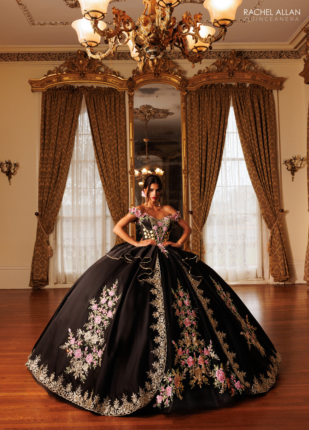 black and gold quince dress LuxeEspy Sweetheart Quinceanera Dresses with Cape Puffy Tulle Ball Gown Appliques Sweet 16 Dresses Shiny Beaded 15 for 2 at Amazon Women's Clothing store Ball Party Black and Gold Quinceaera Ball