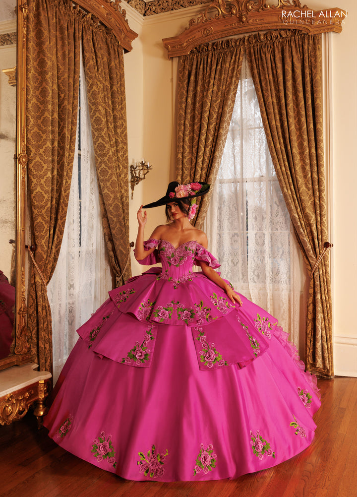 Charro Ruffled Quinceanera Dress by Rachel Allan RQ5021