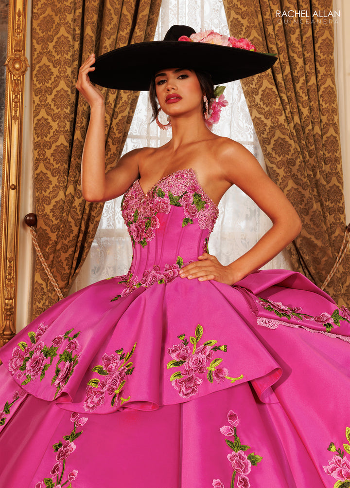 Charro Ruffled Quinceanera Dress by Rachel Allan RQ5021