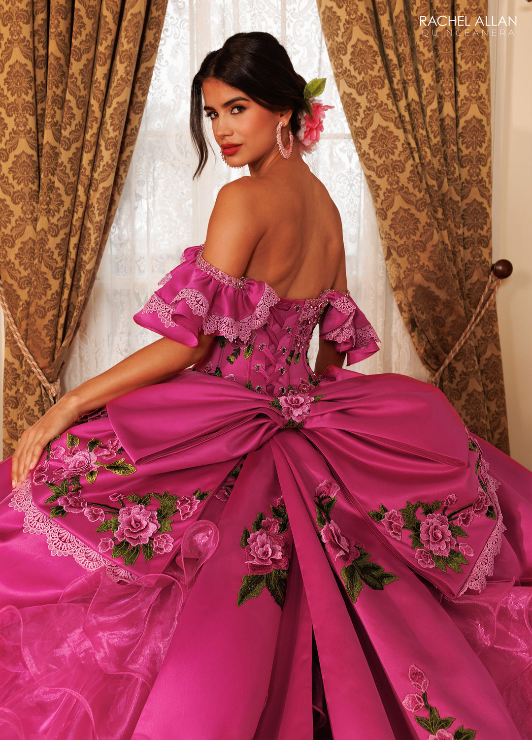 Charro Ruffled Quinceanera Dress by Rachel Allan RQ5021