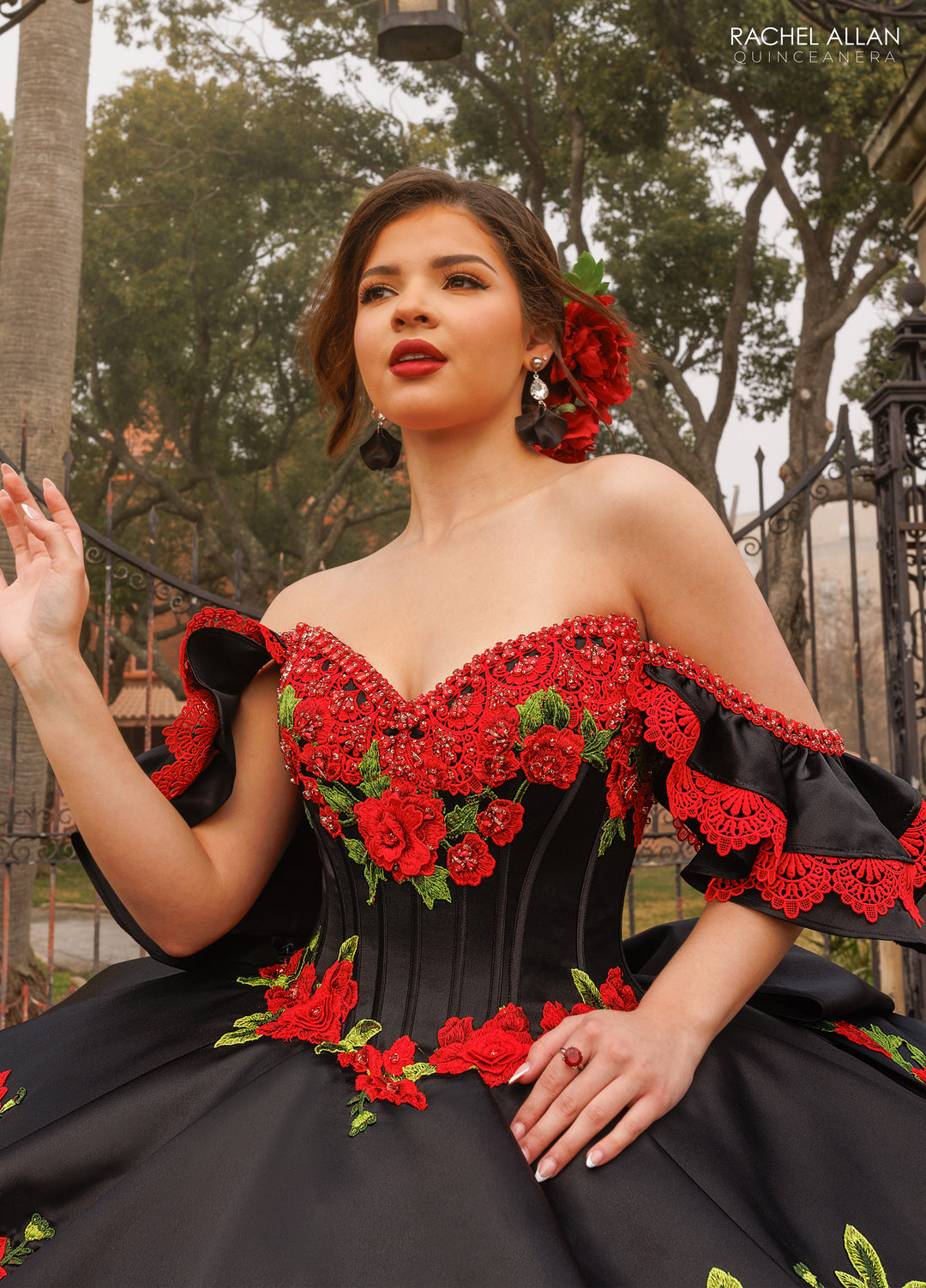 Charro Ruffled Quinceanera Dress by Rachel Allan RQ5021