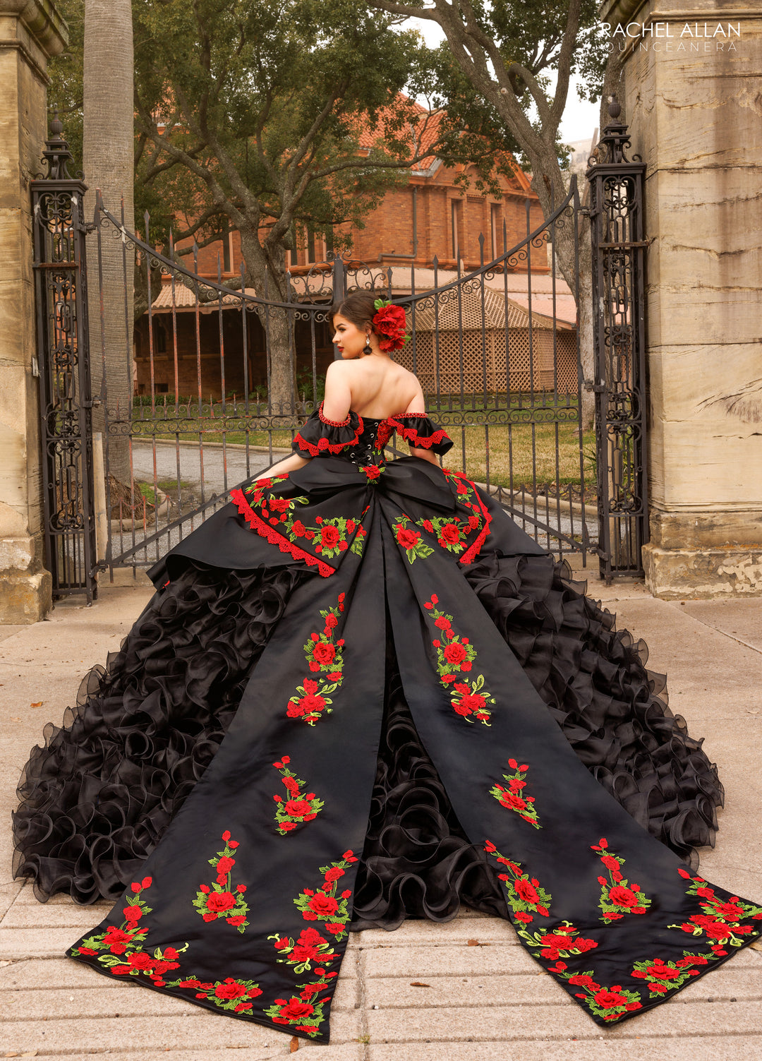 Charro Ruffled Quinceanera Dress by Rachel Allan RQ5021