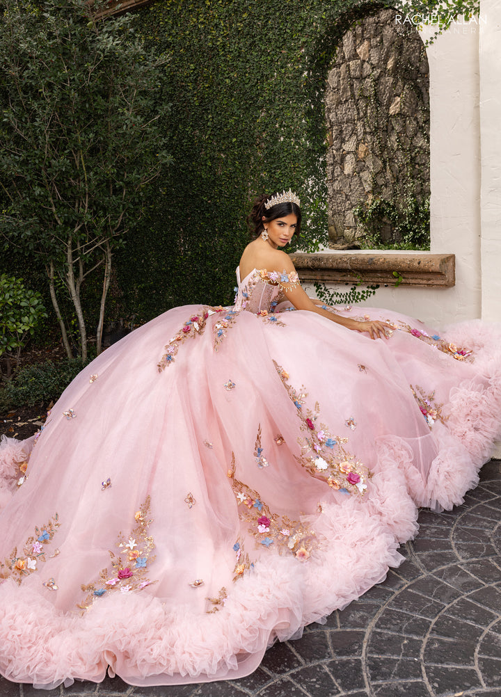 3D Floral Quinceanera Dress by Rachel Allan RQ6000