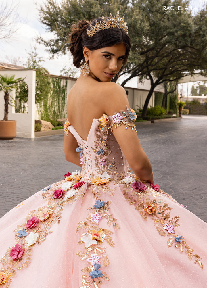 3D Floral Quinceanera Dress by Rachel Allan RQ6000