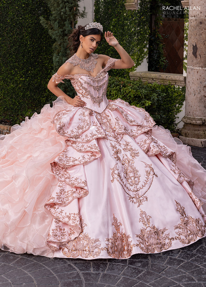 Ruffled Quinceanera Dress by Rachel Allan RQ6004