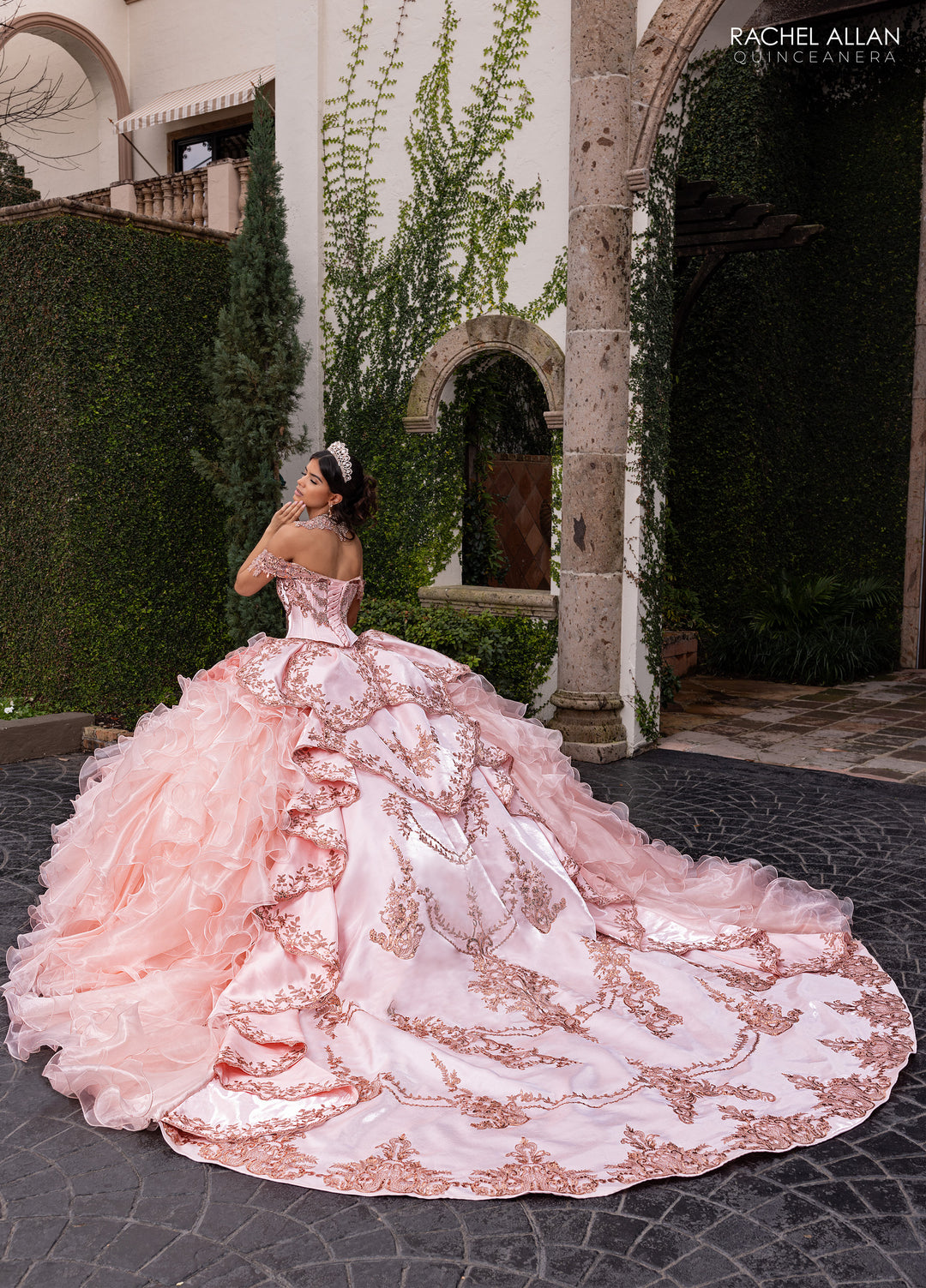 Ruffled Quinceanera Dress by Rachel Allan RQ6004