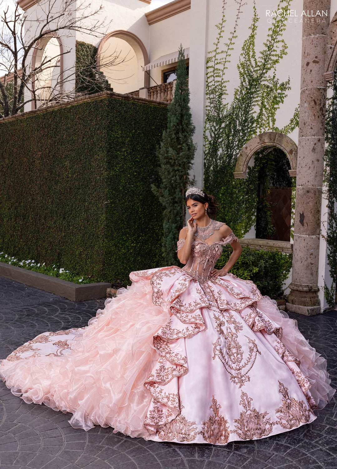 Ruffled Quinceanera Dress by Rachel Allan RQ6004