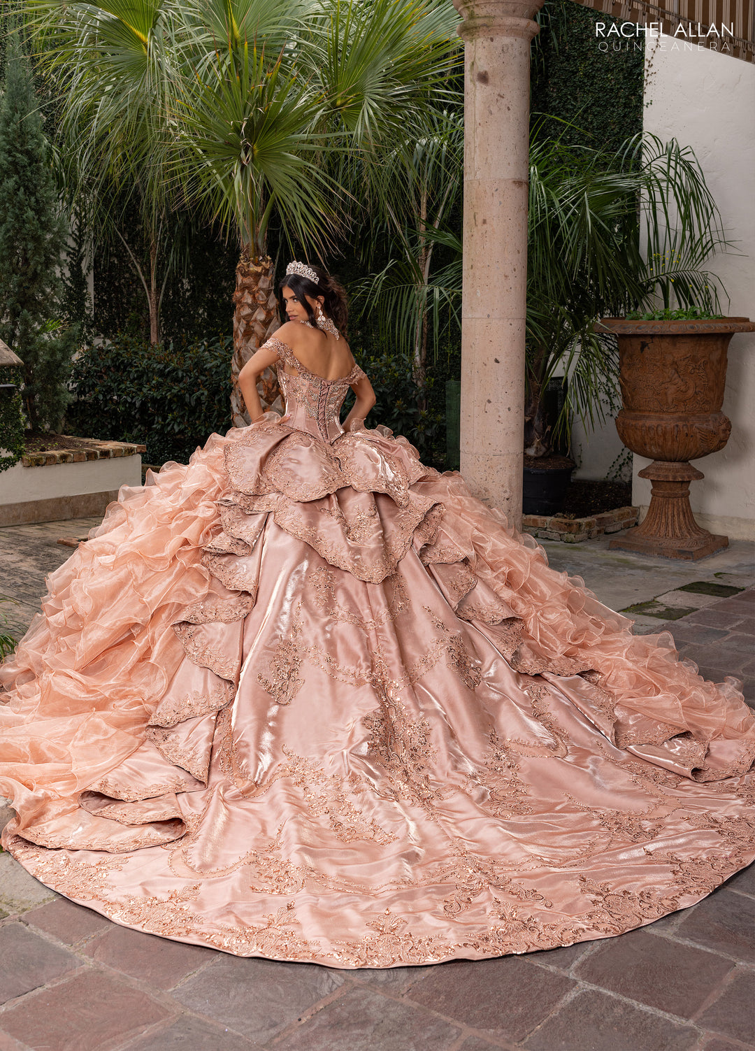 Ruffled Quinceanera Dress by Rachel Allan RQ6004