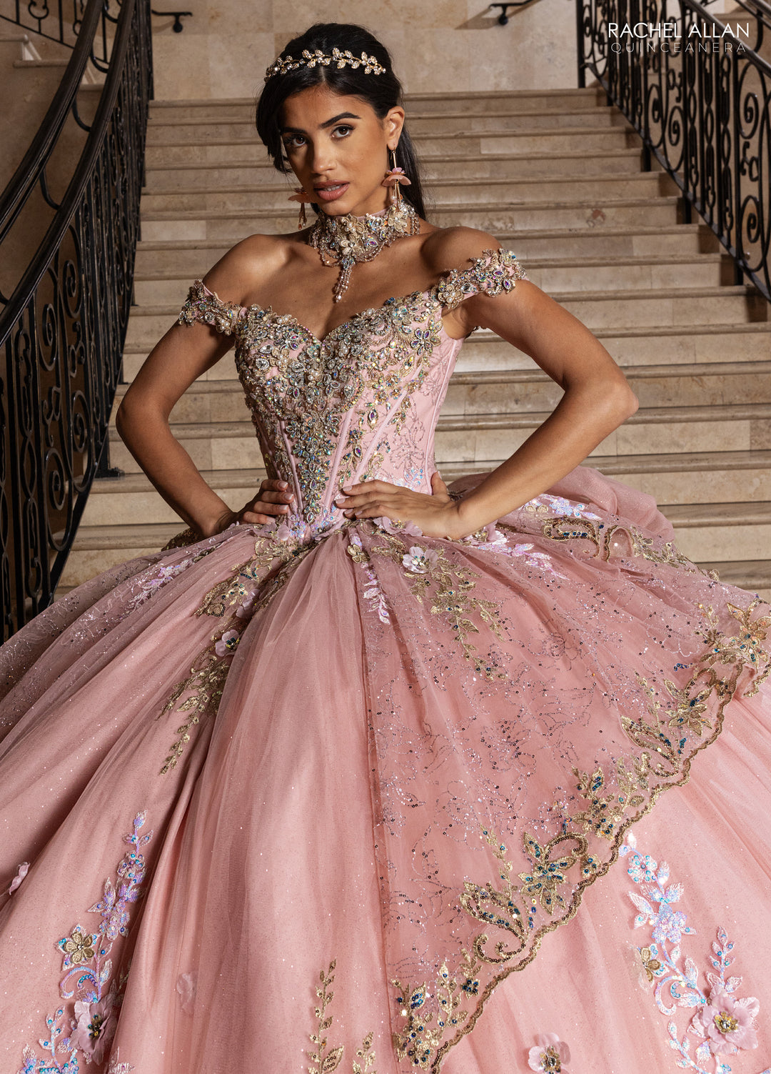 Off Shoulder Quinceanera Dress by Rachel Allan RQ6010