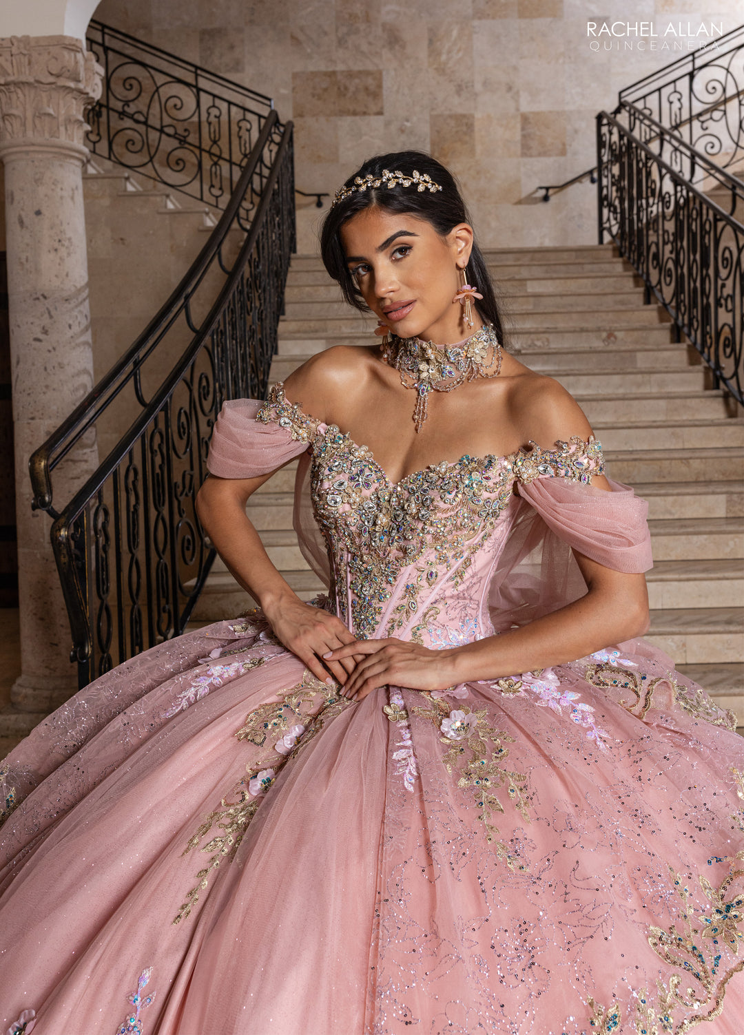 Off Shoulder Quinceanera Dress by Rachel Allan RQ6010