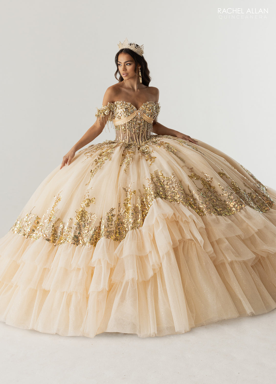 Off Shoulder Quinceanera Dress by Rachel Allan RQ6012