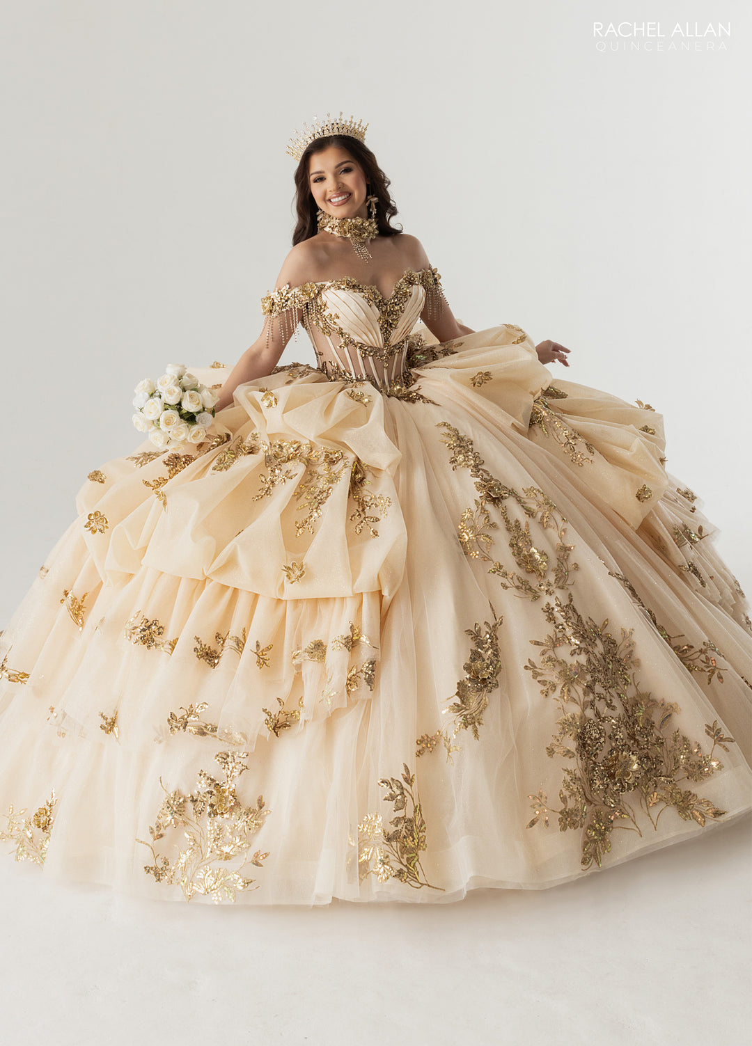 Off Shoulder Quinceanera Dress by Rachel Allan RQ6014