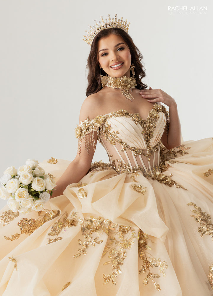 Off Shoulder Quinceanera Dress by Rachel Allan RQ6014