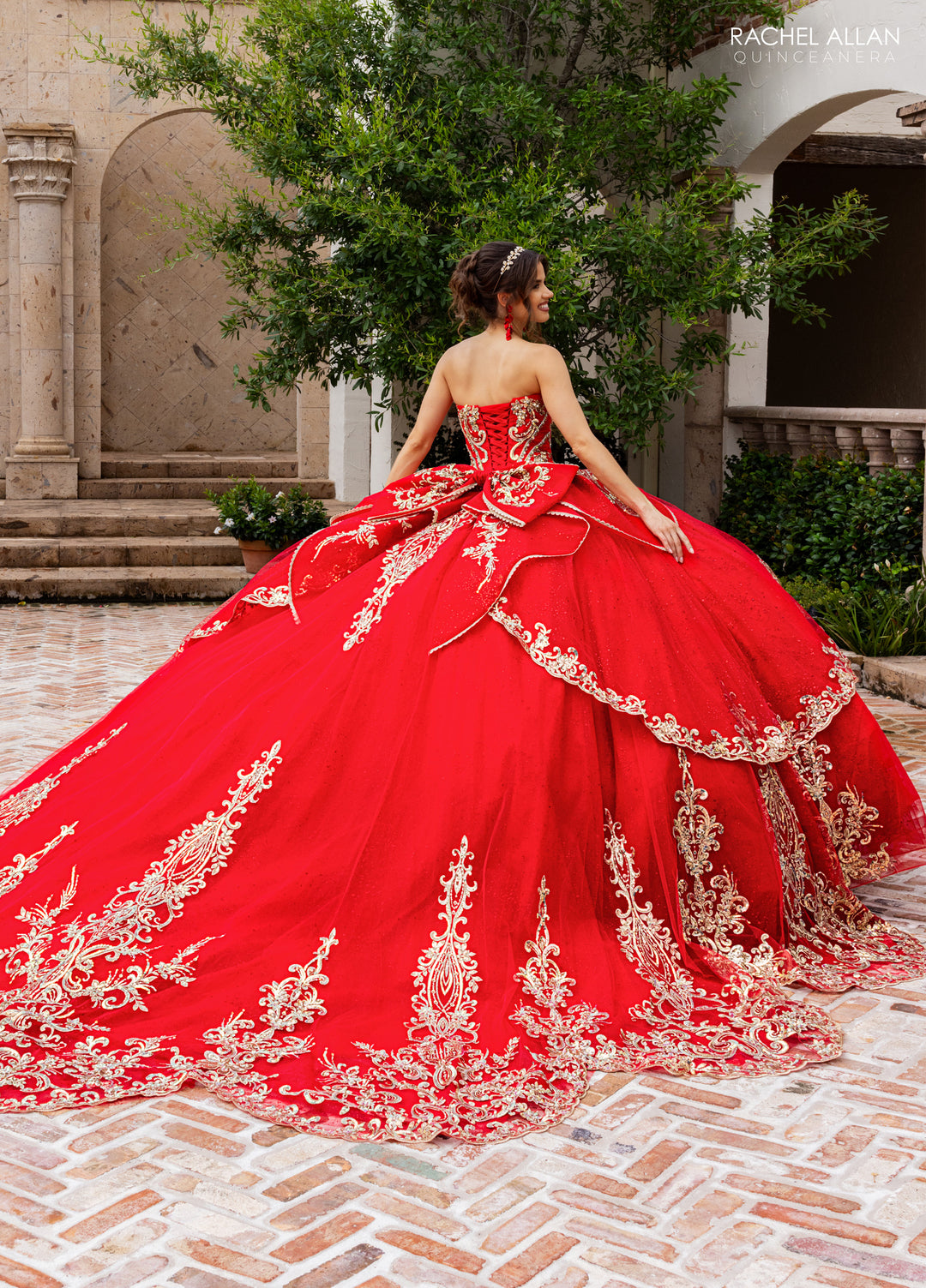 Strapless Cape Quinceanera Dress by Rachel Allan RQ6015