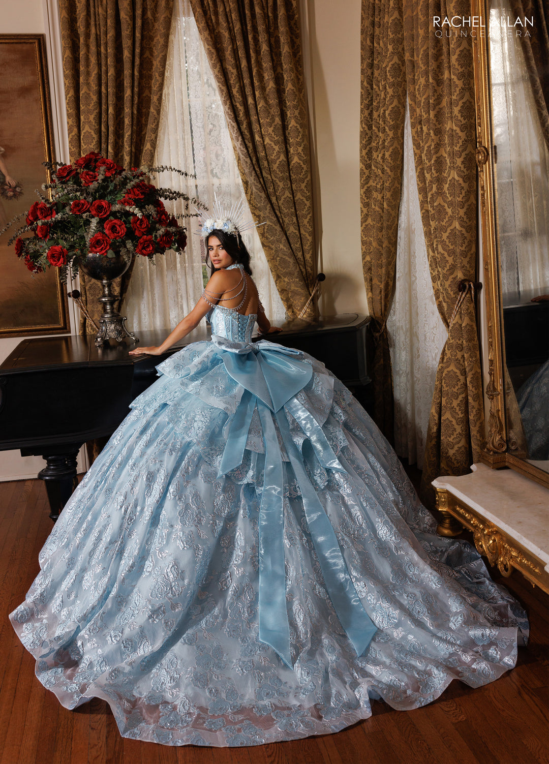 Jacquard Quinceanera Dress by Rachel Allan RQ6020