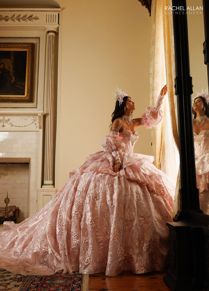 Jacquard Quinceanera Dress by Rachel Allan RQ6020