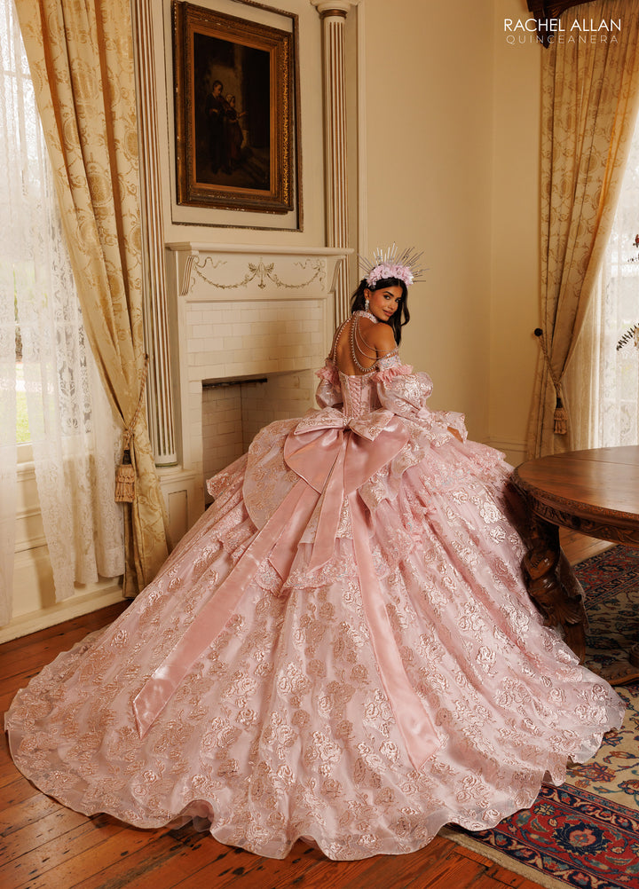 Jacquard Quinceanera Dress by Rachel Allan RQ6020