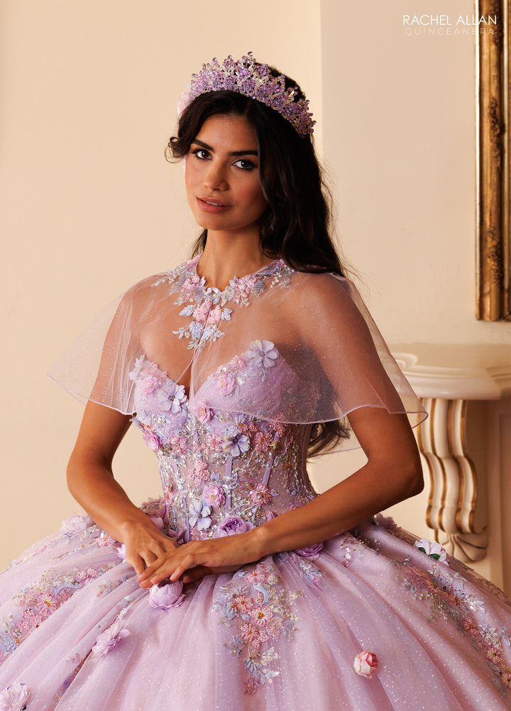 3D Floral Quinceanera Dress by Rachel Allan RQ6022