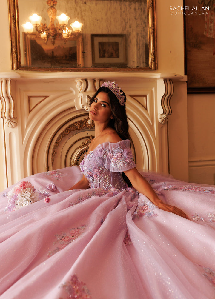 3D Floral Quinceanera Dress by Rachel Allan RQ6022