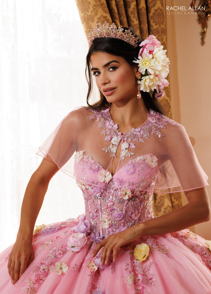 3D Floral Quinceanera Dress by Rachel Allan RQ6022