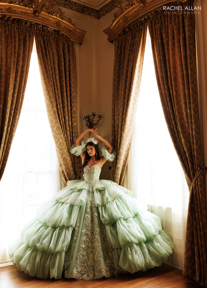 Strapless Layered Quinceanera Dress by Rachel Allan RQ6025