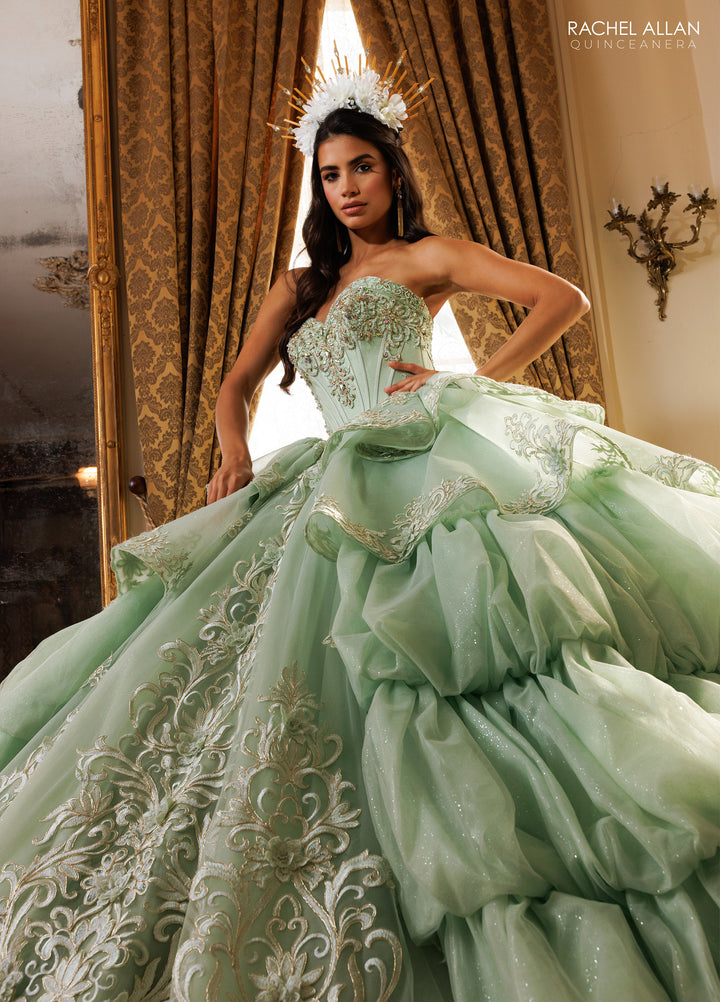 Strapless Layered Quinceanera Dress by Rachel Allan RQ6025