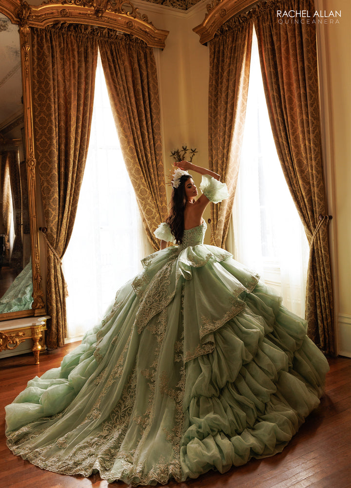Strapless Layered Quinceanera Dress by Rachel Allan RQ6025