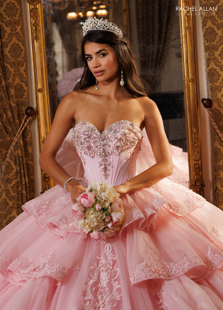 Strapless Layered Quinceanera Dress by Rachel Allan RQ6025