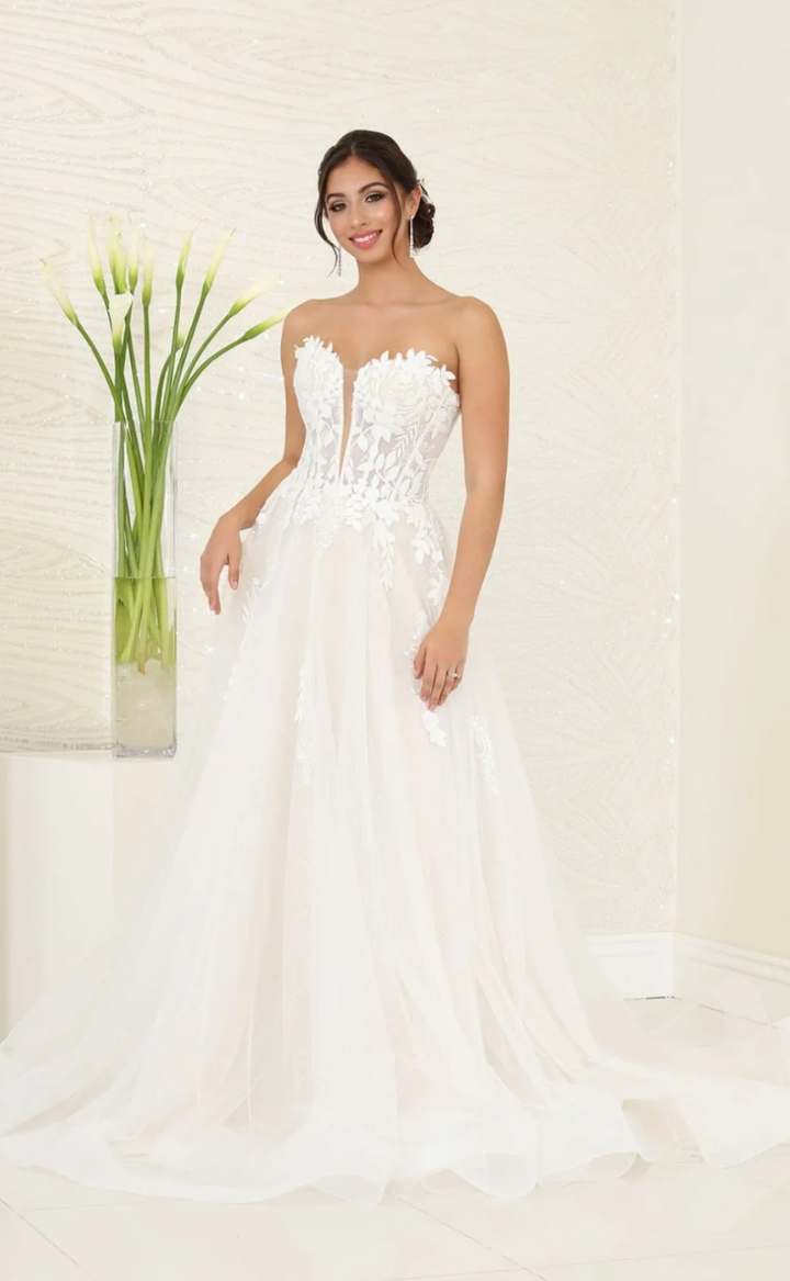 Strapless A-line Bridal Gown by May Queen RQ8131