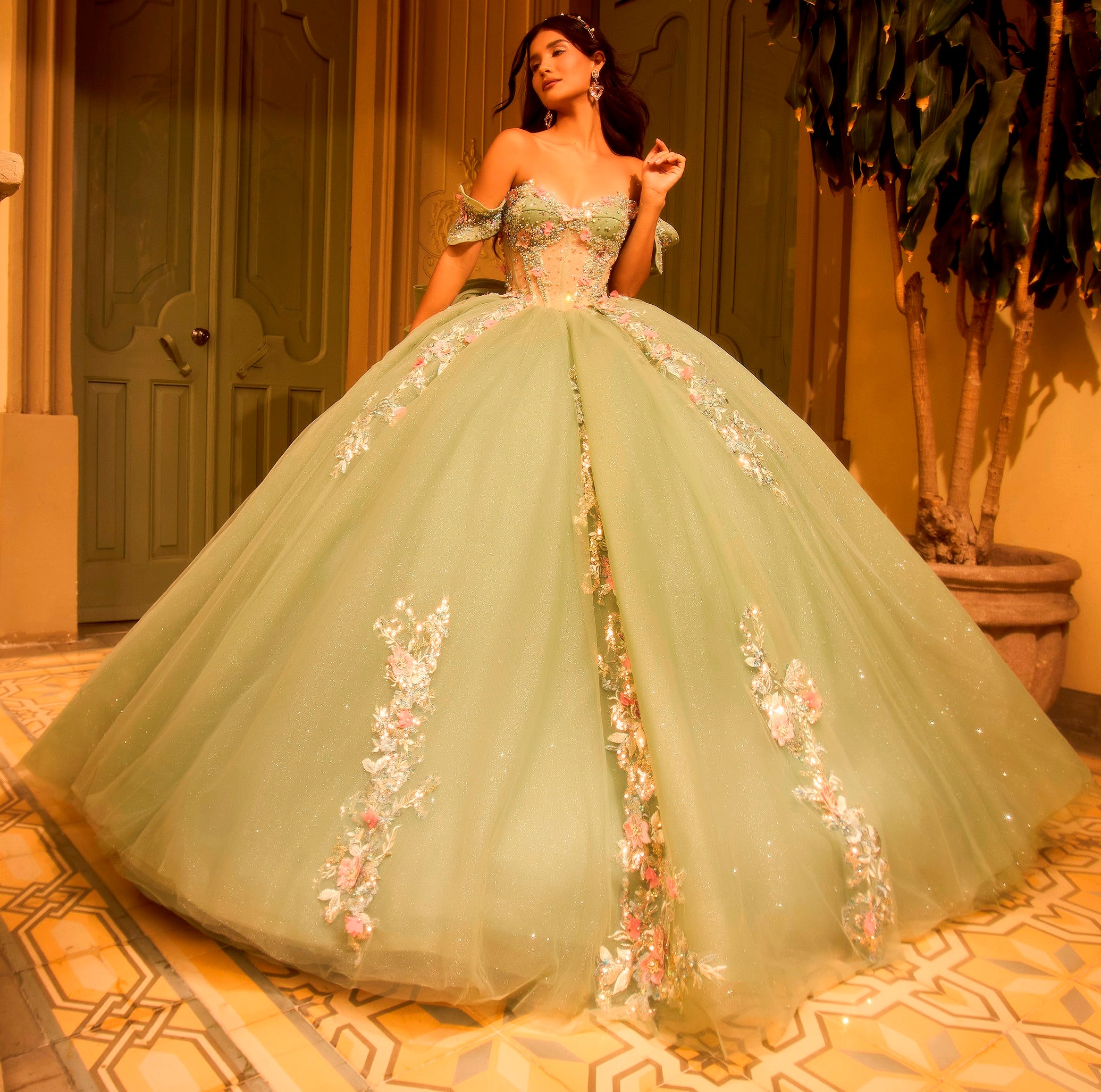 COLOR*IZ チョユリ　ペンサトレカ Off Shoulder Quinceanera Dress by Ragazza PRC0-035 – ABC Fashion