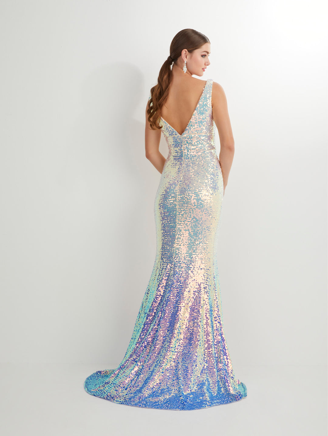 Ombre Sequin Sleeveless Mermaid Dress by Studio 17 12885
