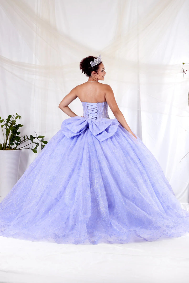 Strapless Corset Bow Ball Gown by Calla SCL-30030