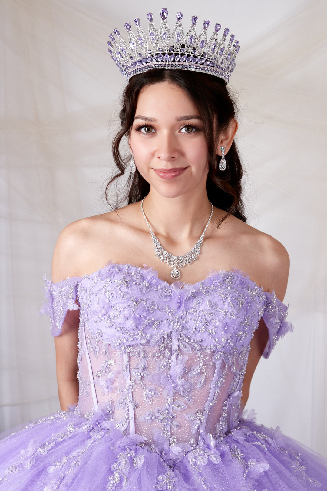 3D Butterfly Off Shoulder Ball Gown by Calla SCL-30015