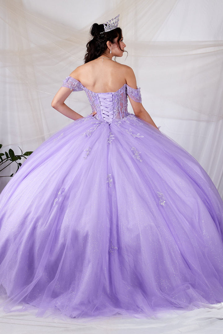 3D Butterfly Off Shoulder Ball Gown by Calla SCL-30015