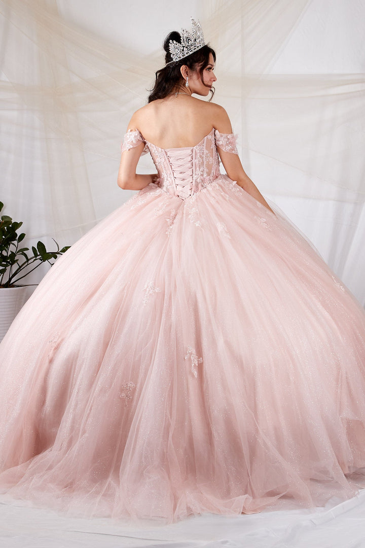 3D Butterfly Off Shoulder Ball Gown by Calla SCL-30015