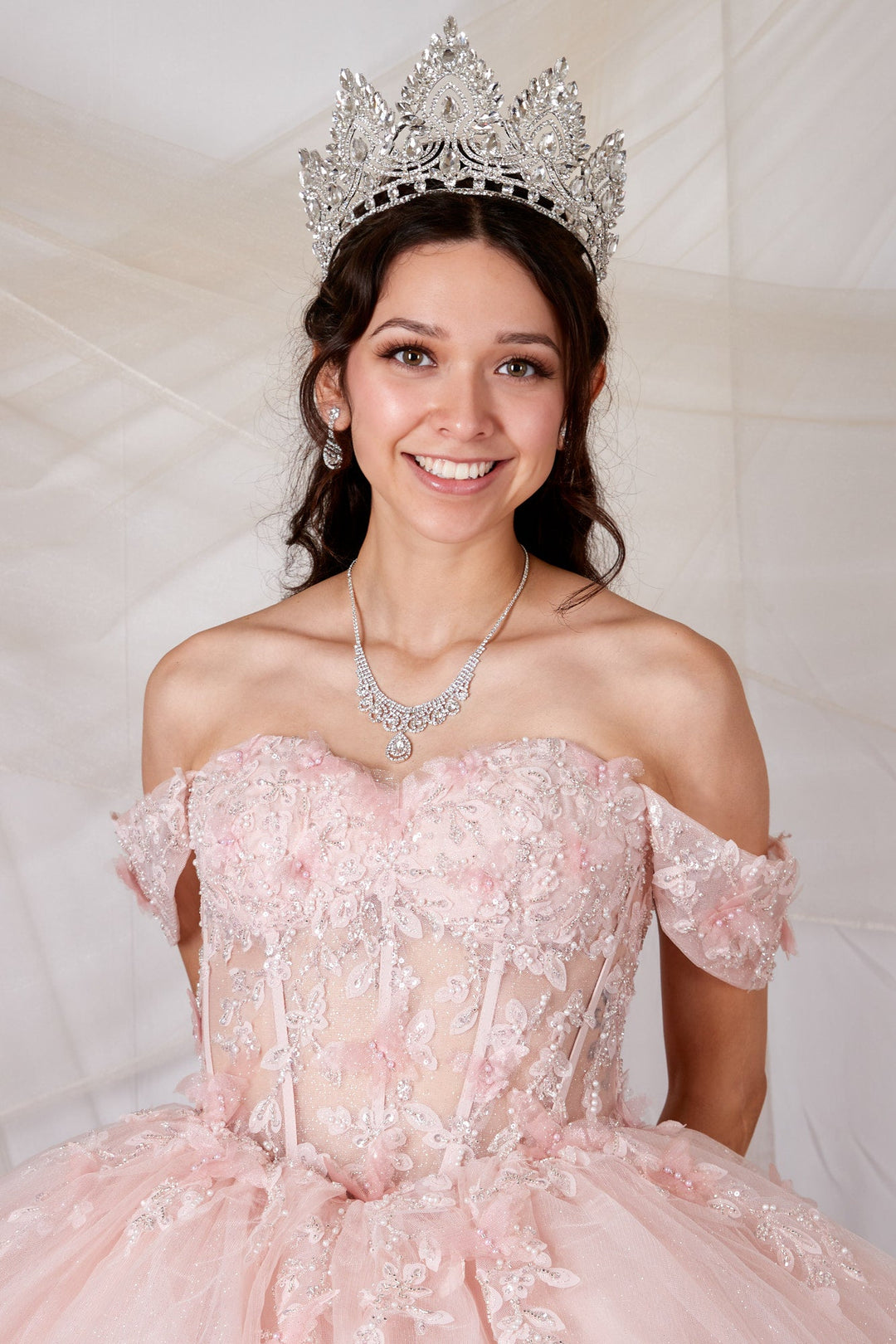 3D Butterfly Off Shoulder Ball Gown by Calla SCL-30015