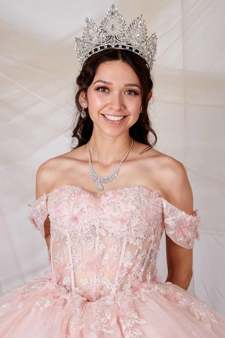 3D Butterfly Off Shoulder Ball Gown by Calla SCL-30015