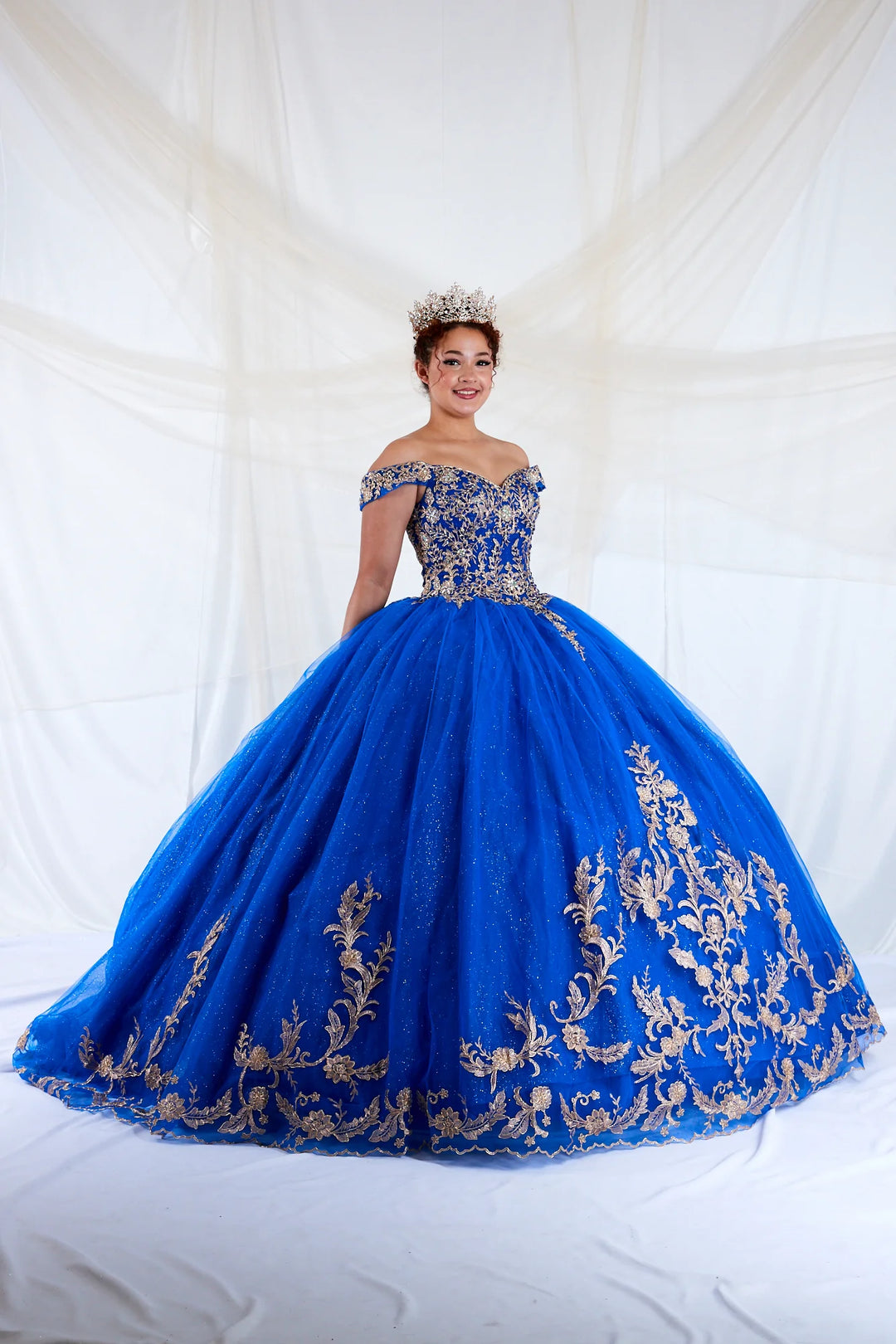 Applique Off Shoulder Ball Gown by Calla SCL-30018