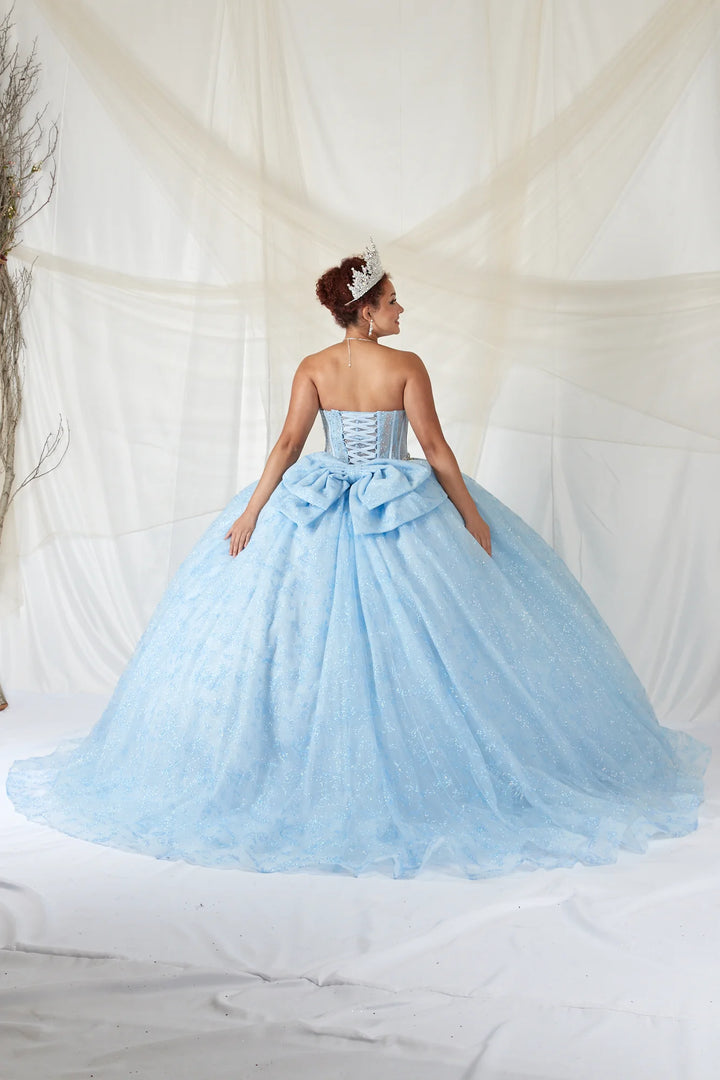 Strapless Corset Bow Ball Gown by Calla SCL-30030
