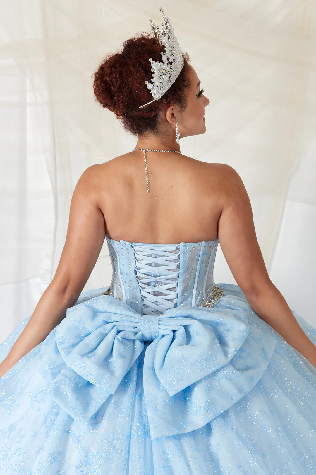 Strapless Corset Bow Ball Gown by Calla SCL-30030