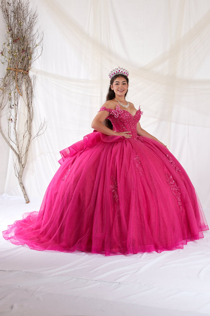 3D Butterfly Off Shoulder Ball Gown by Calla SCL-30034