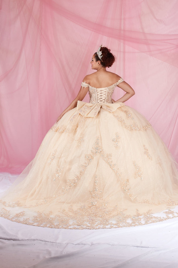 Off Shoulder Layered Ball Gown by Calla SCL-30040