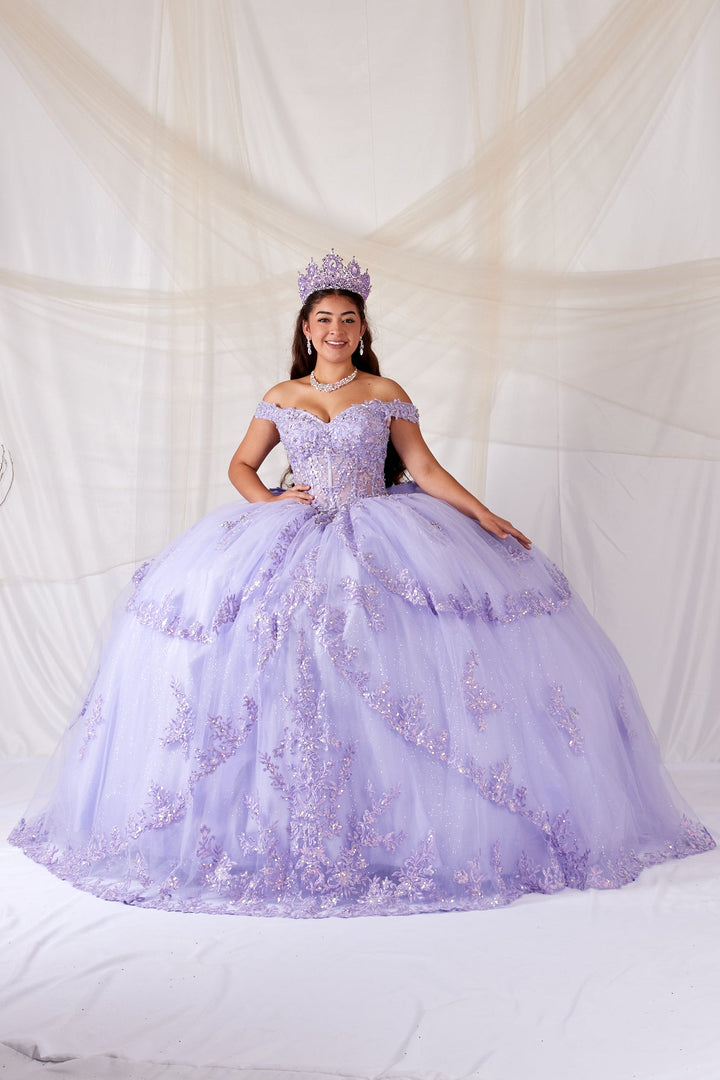 Off Shoulder Layered Ball Gown by Calla SCL-30040