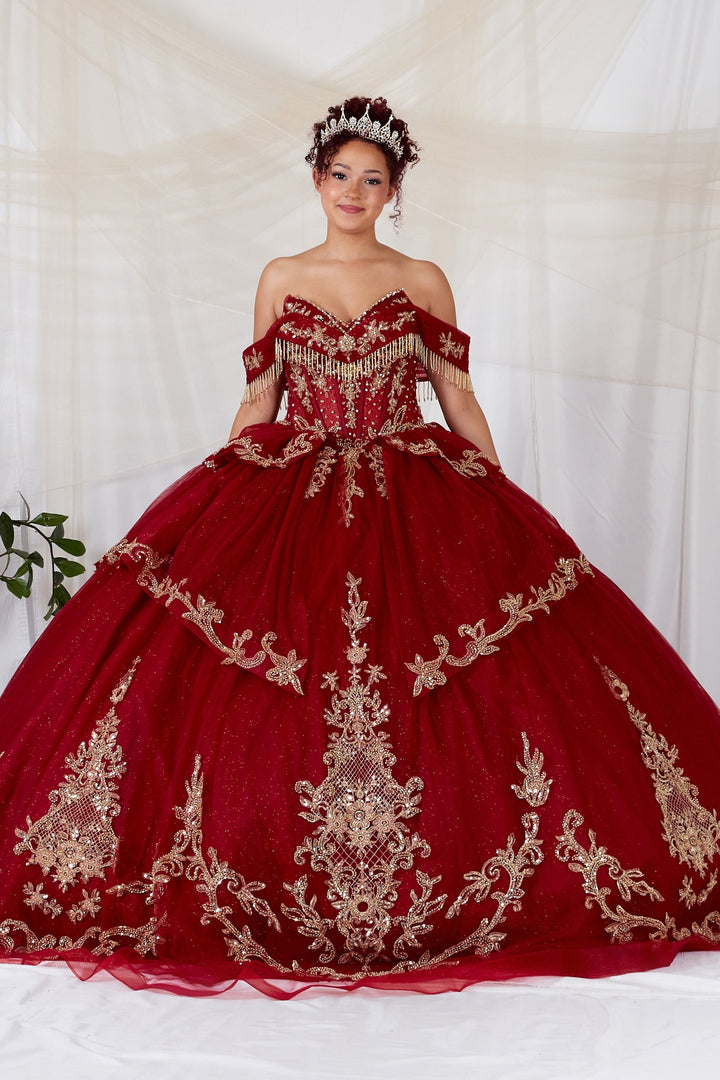 Applique Off Shoulder Ball Gown by Calla SCL-30048