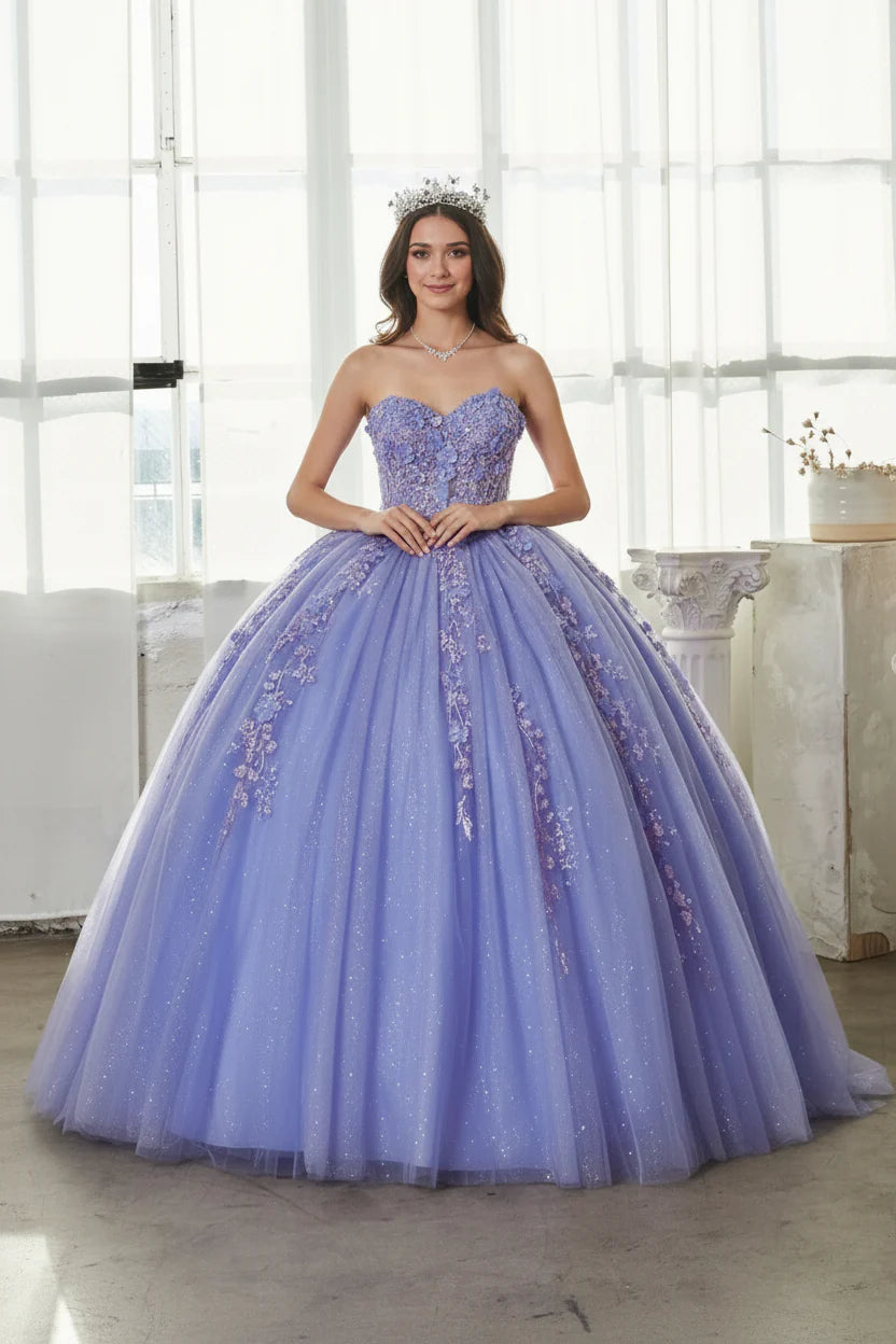 3D Floral Strapless Ball Gown by Calla SCL-30022