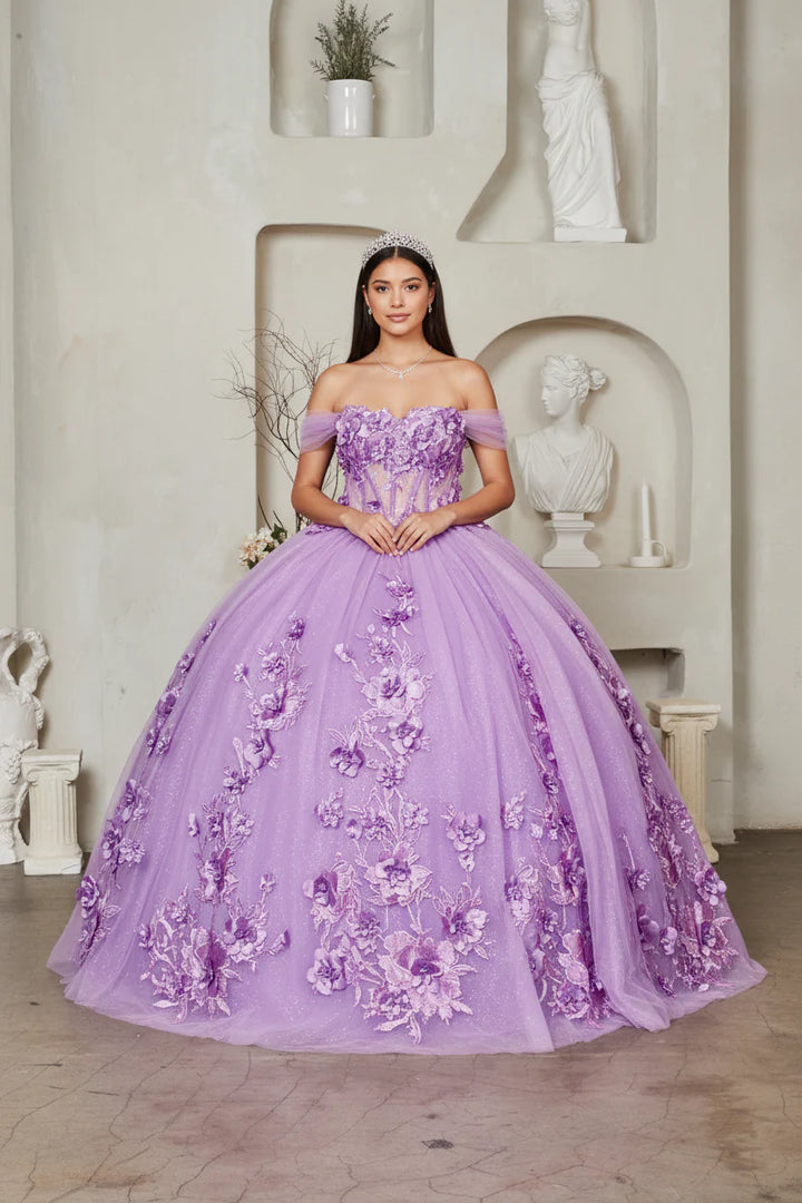 Strapless Puff Sleeve Ball Gown by Calla SCL-30024