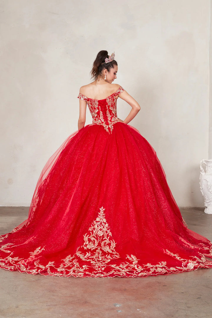 Applique Off Shoulder Ball Gown by Calla SCL-30018