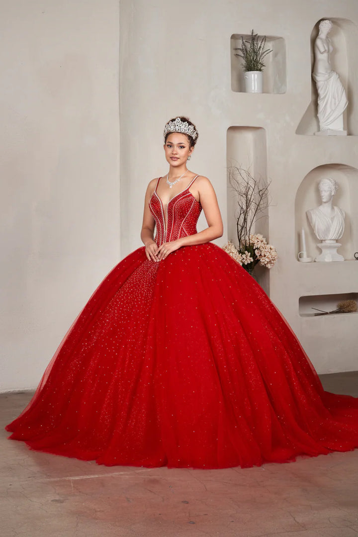 Beaded Sleeveless Ball Gown by Calla SCL-30017