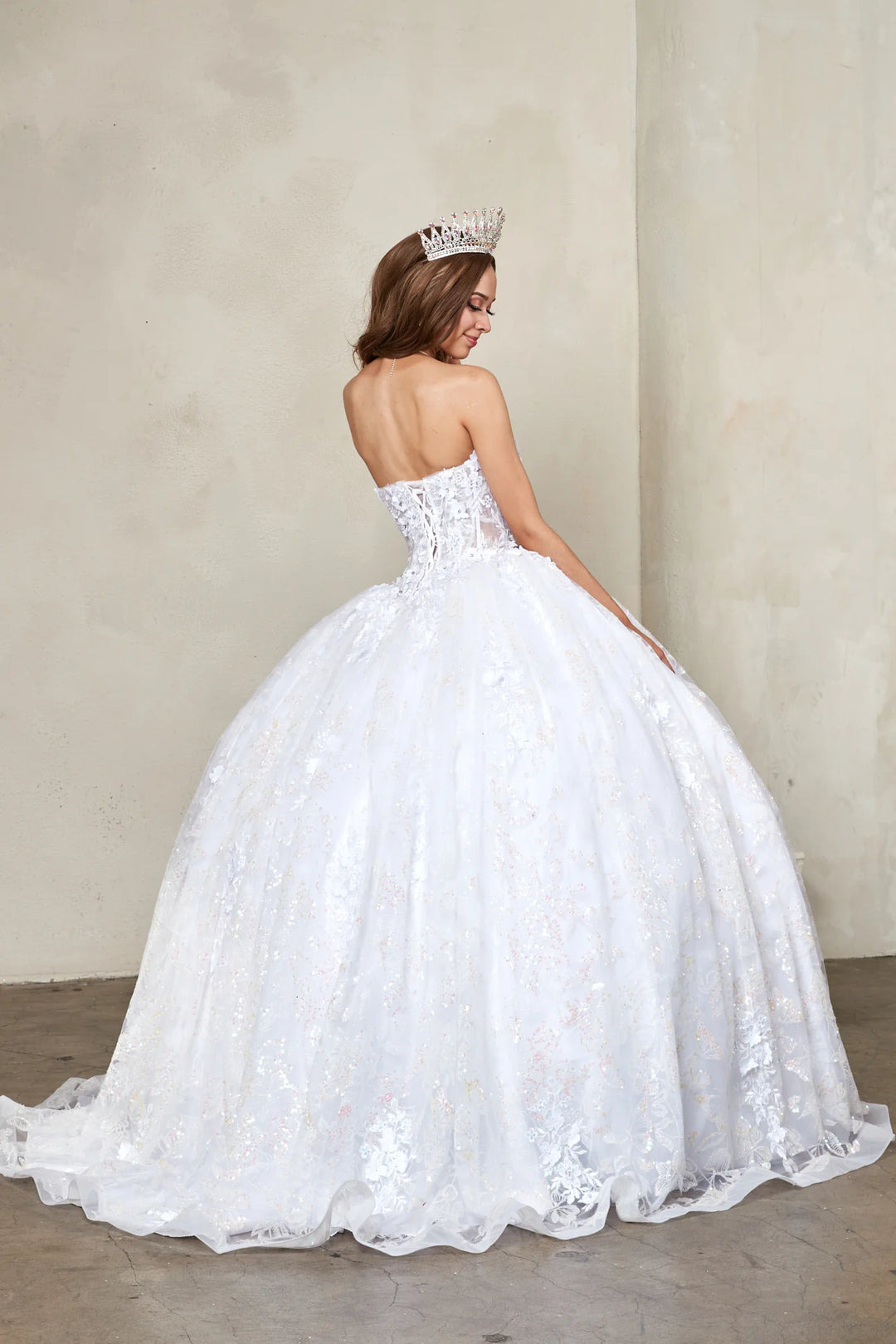 3D Floral Strapless Ball Gown by Calla SCL-30023