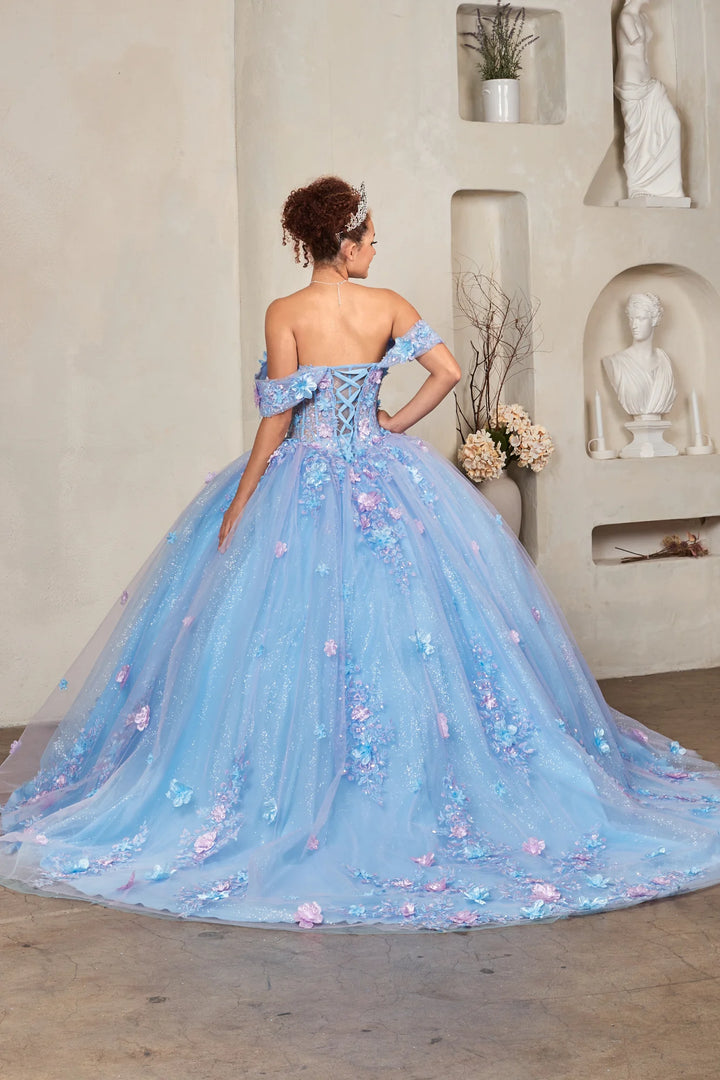3D Floral Off Shoulder Ball Gown by Calla SCL-30026